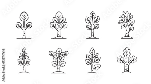 Vector art of trees