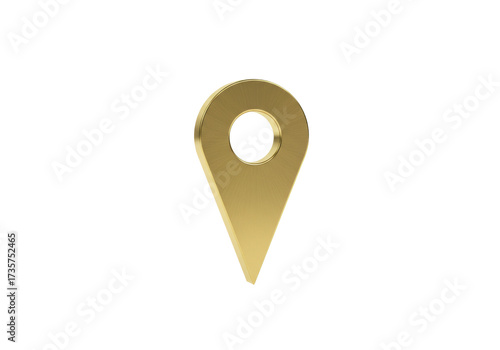 Golden map pointer isolated PNG, location pin icon for navigation and travel apps on transparent background Free Download Golden map pointer isolated PNG, location pin icon for navigation and travel apps on transparent background - GFXLoad