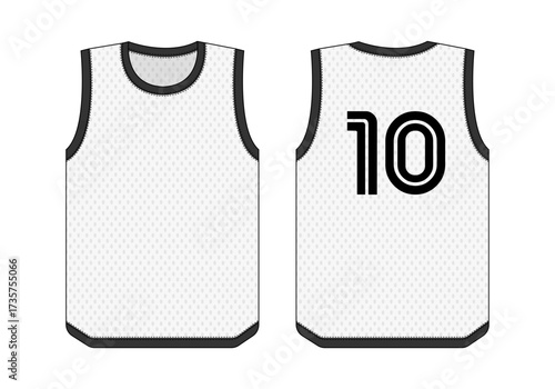 Training bibs vector template illustration