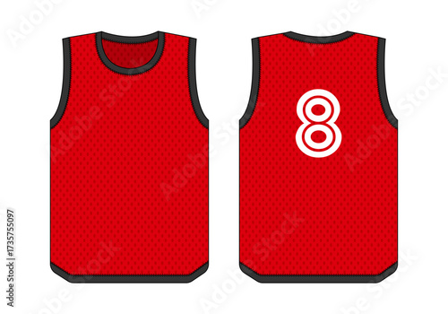 Training bibs vector template illustration