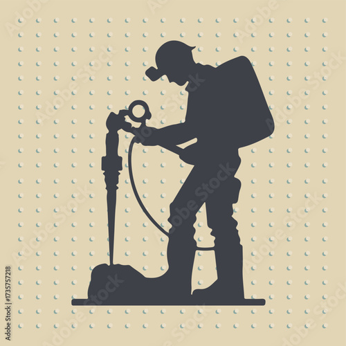 vector " geologist " illustration vector Design white background