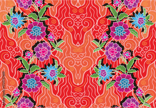 Indonesian batik motif, Batik is a technique of wax-resist dyeing applied to whole cloth, or cloth made using this technique originated from Indonesia
