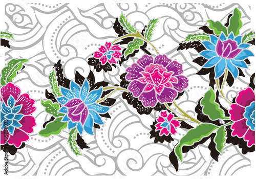 Indonesian batik motif, Batik is a technique of wax-resist dyeing applied to whole cloth, or cloth made using this technique originated from Indonesia