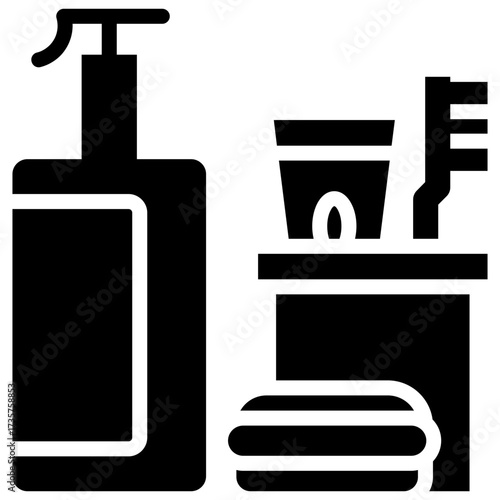 toiletries icon for shopping store, business, website, application, printing, document, poster design, etc