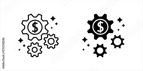 DevOps development and operations concept editable stroke outline icons set isolated on white background flat vector illustration.	
