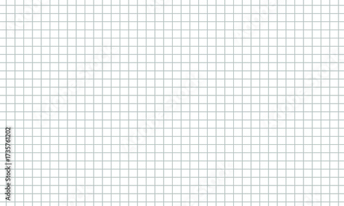 A clean white sheet of paper with a grid of squares.Used for notes graph documents business and education.Graph, drafting paper regular square lines. 
