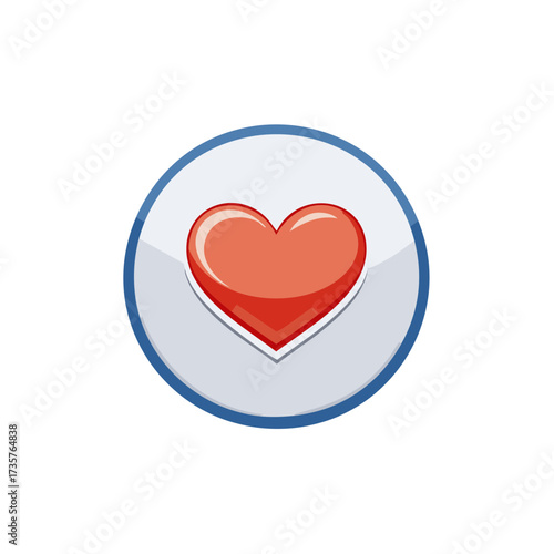 Shiny Red Heart Symbol Inside a Blue Rimmed Circle Icon Free Download Shiny Red Heart Symbol Inside a Blue Rimmed Circle Icon - GFXLoad