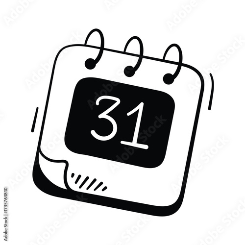 Get this creatively crafted amazing icon of calendar in trendy style