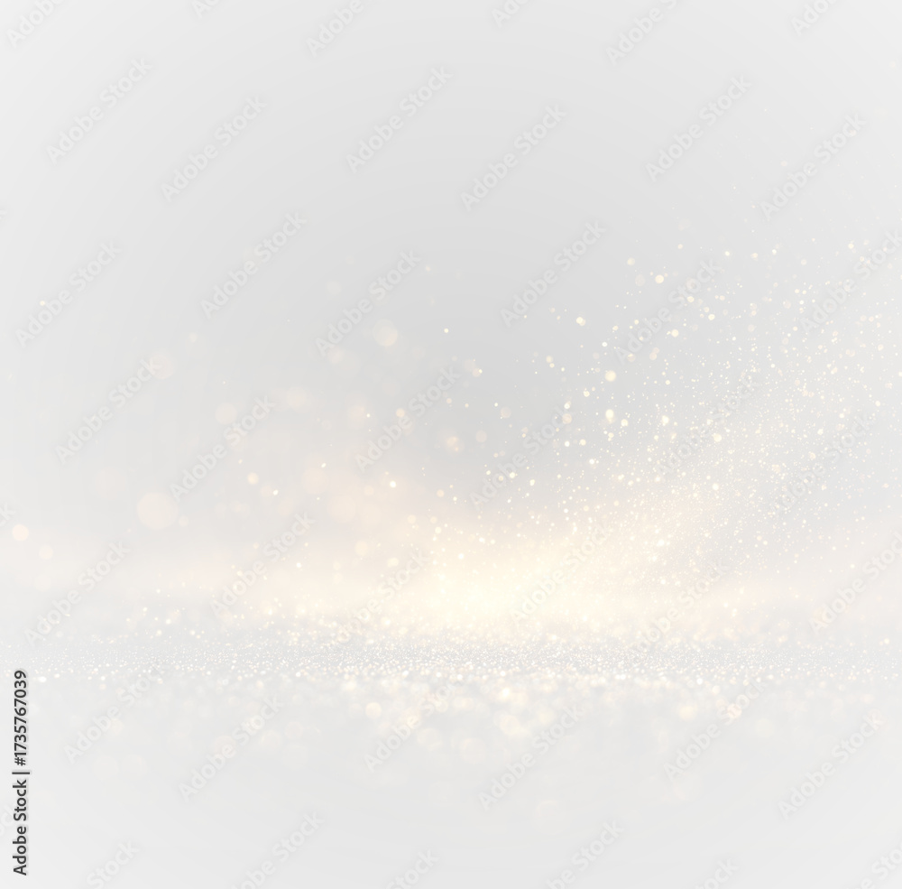 Obraz premium Festive golden dust light PNG texture, Christmas glowing bokeh sparkle overlay, luxury glitter confetti shining effect for holiday background.