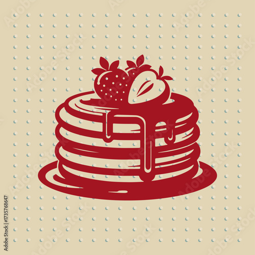 vector " pancakes " illustration vector Design white background