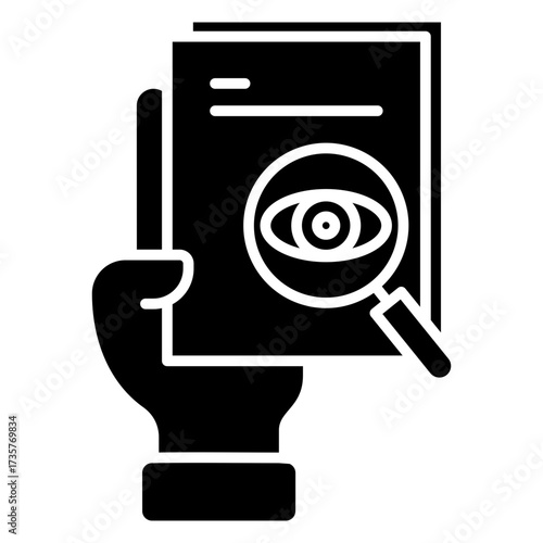 Document Review Glyph Icon