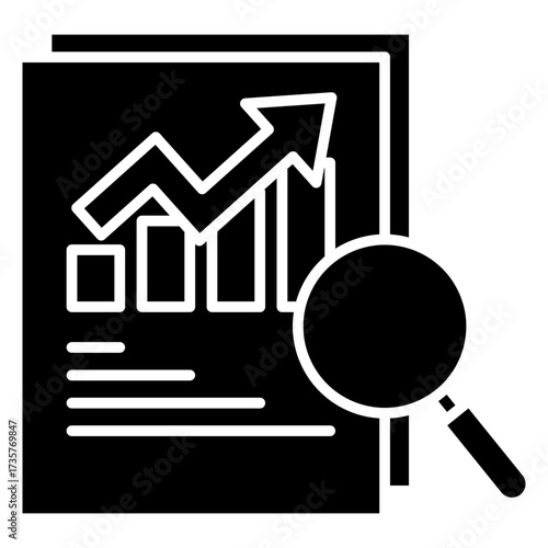 Report Anlysis Glyph Icon