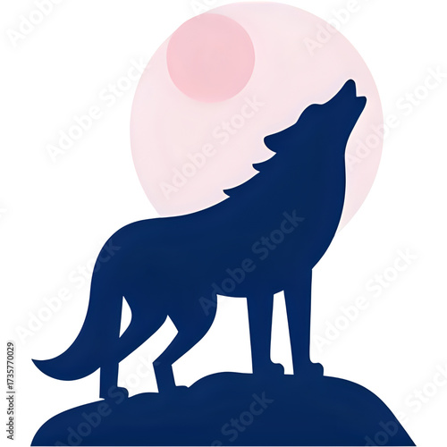 wolf howling in the night