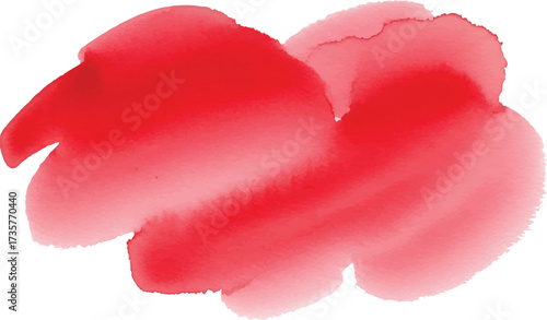 Dynamic watercolor Red Paint Blot with Soft Edges for Design