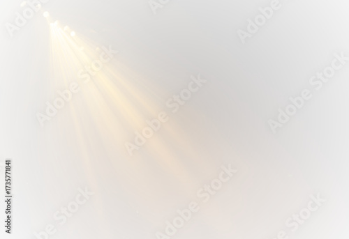 Obraz na płótnie Glowing Golden Light PNG Transparent Spotlight Effect for Backgrounds, Studio Sc