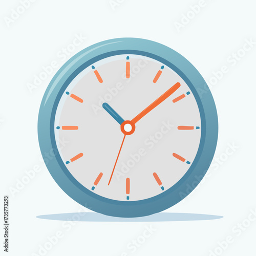 Blue clock showing time, perfect for time management and scheduling.