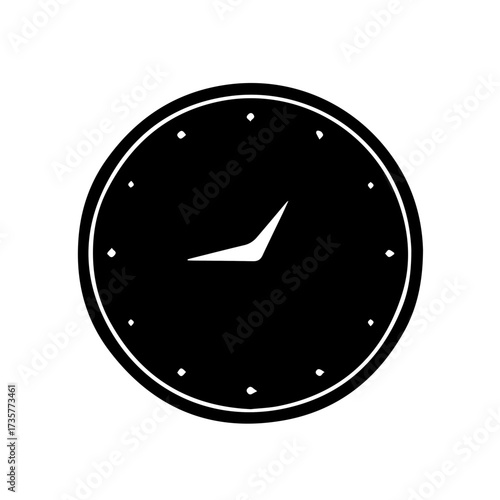 Simple Clock Face Silhouette