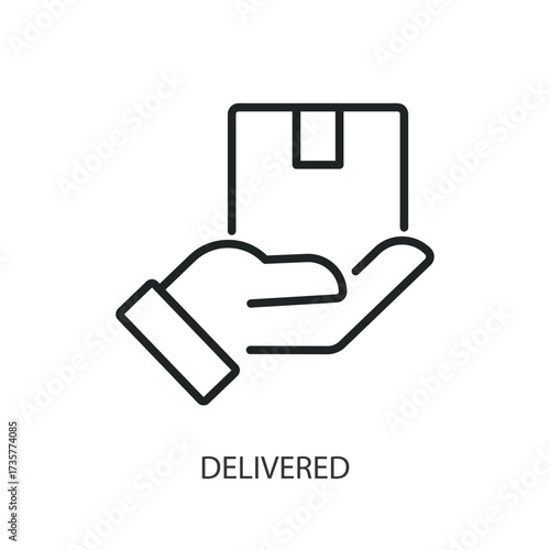 Delivered thin line vector icons.