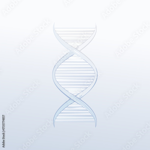 DNA helix structure illustration, genetic code, medical research concept.