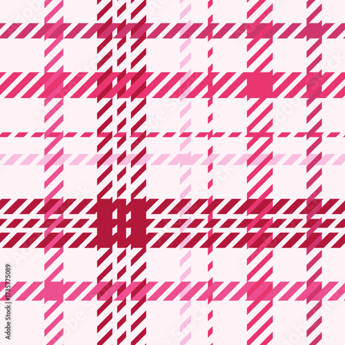 pink plaid twill pattern repeat