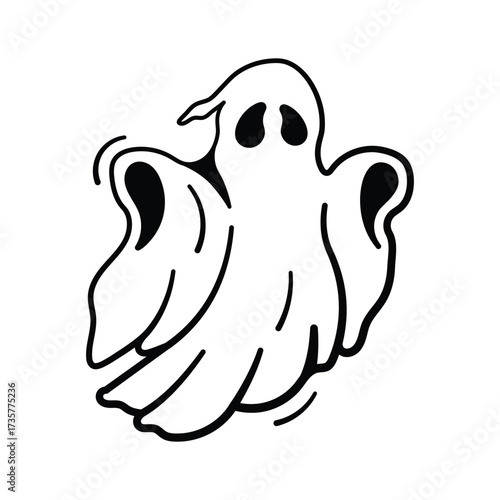 Take your hands on this creative icon of ghost in modern style