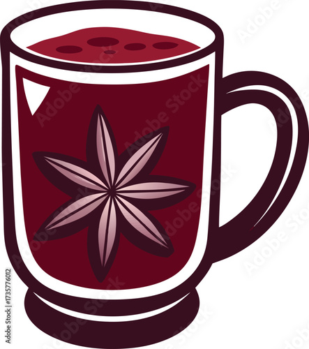 Christmas Mulled Wine Warmth traditional hot mulled wine served with cinnamon, cloves, and orange