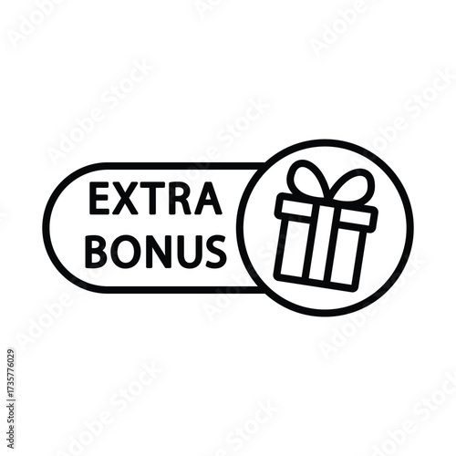 free gift icon vector extra bonus sign. web design