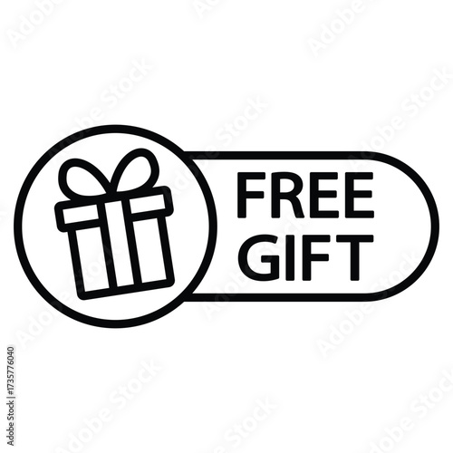 free gift icon vector extra bonus sign. web design