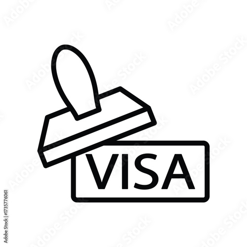 approved visa icon vector stamp sign for design 
