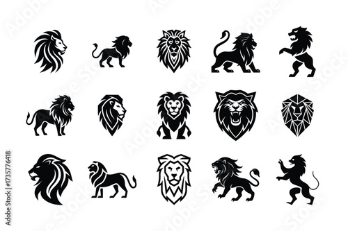 Lion Head Logo Bundle Set | Powerful Vector Collection