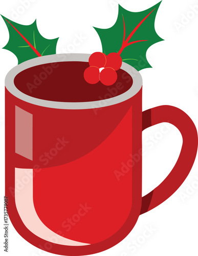 Christmas Mulled Wine Warmth elegant stemmed glass of mulled wine with star anise garnish