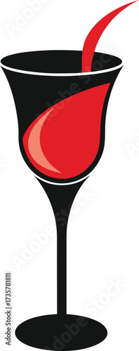 Christmas Mulled Wine Warmth elegant stemmed glass of mulled wine with star anise garnish