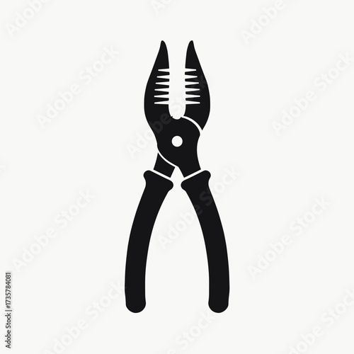 Construction pliers isolated on white offer functionality for building work. Pliers tool for building work represents precision.