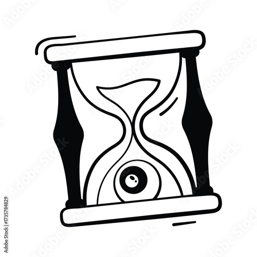 Download this amazing doodle icon of spooky hourglass