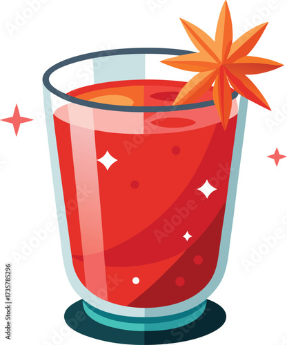 Christmas Mulled Wine Warmth classic mulled wine goblet with cinnamon, cloves, orange peel, and steam