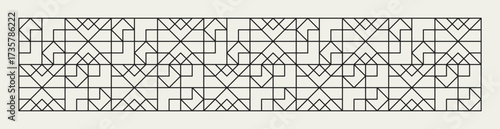 Abstract geometric line pattern background in black and white. Graphical illustration for a unique banners, wall decor, textiles and interior design.