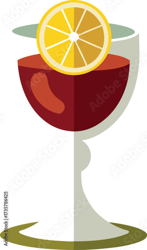 Christmas Mulled Wine Warmth seasonal mug of hot spiced wine with orange slice and cinnamon