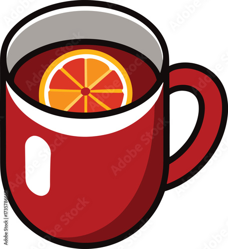 Christmas Mulled Wine Warmth steaming spiced red wine with orange slice, cinnamon stick, and star anise