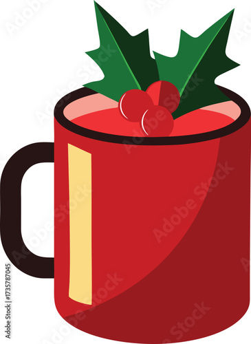 Christmas Mulled Wine Warmth classic mulled wine goblet with cinnamon, cloves, orange peel, and steam