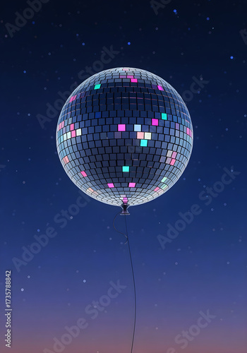 Wallpaper Mural Floating Disco Ball Balloon in Starry Sky Torontodigital.ca