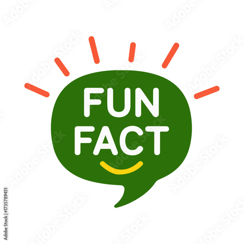 fun fact speech bubble doodle with cheerful text design