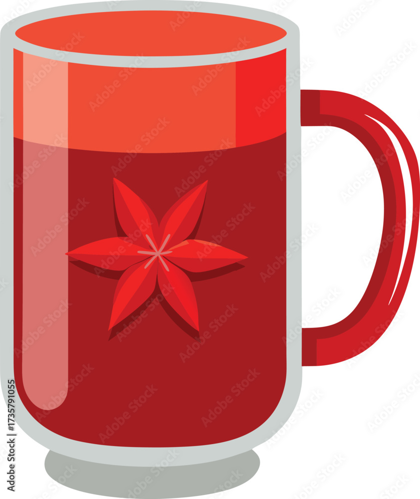 Obraz premium Christmas Mulled Wine Warmth rich mulled red wine with cinnamon sticks, orange garnish, cozy steam