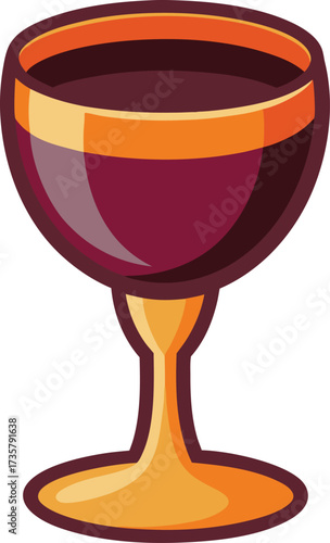 Christmas Mulled Wine Warmth cozy glass of warm spiced wine with orange wheel garnish