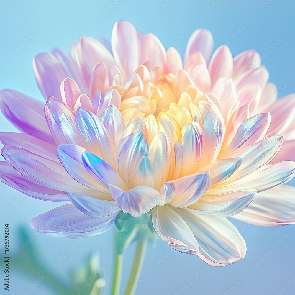 Naklejka premium Close-up pastel flower, soft hues