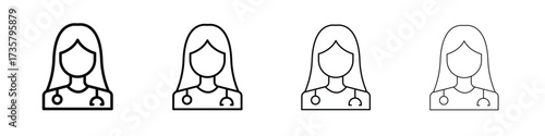 Woman Doctor icon concept. editable vector trendy illustrations.