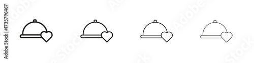 Wedding dinner icon concept. editable vector trendy illustrations.
