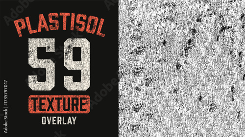 Vector grunge plastisol texture. Distressed, cracked overlay for vintage effects. Perfect for t-shirt graphics.