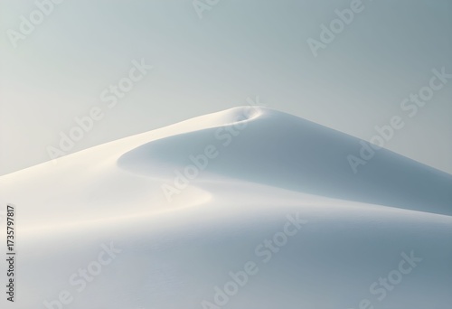  Serene White Dunes: Minimalist Landscape of Smooth Curves and Light