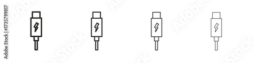 USB type c icon concept. editable vector trendy illustrations.