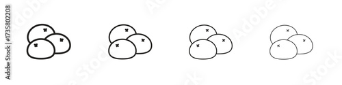 Steamed bread icon concept. editable vector trendy illustrations.